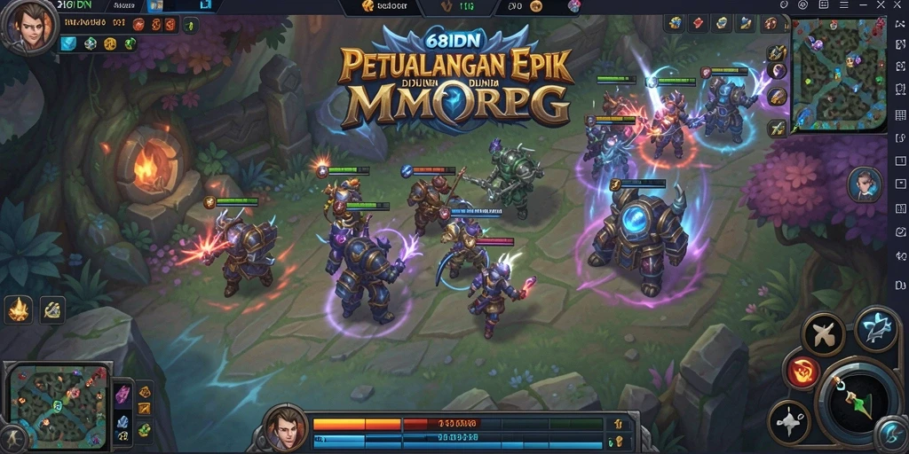 Tangkapan layar gameplay 68IDN yang menampilkan dunia MMORPG yang memikat.