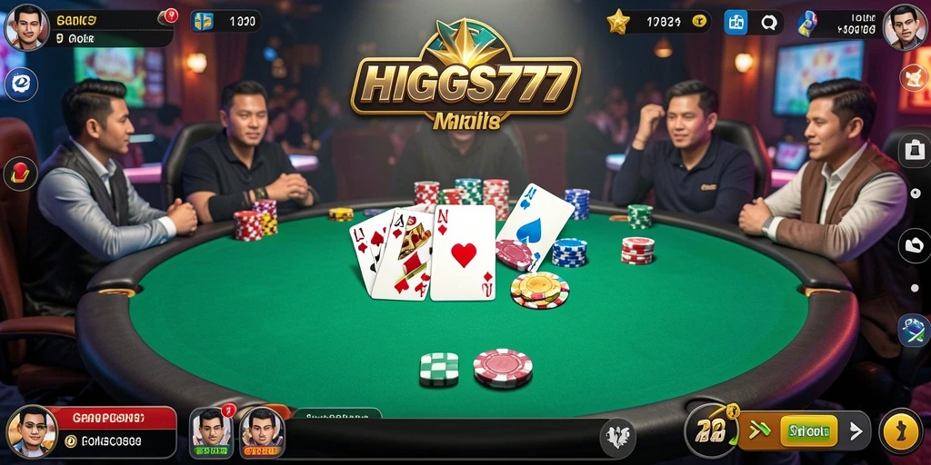 Tampilan luar biasa gameplay Poker di HIGGS777.