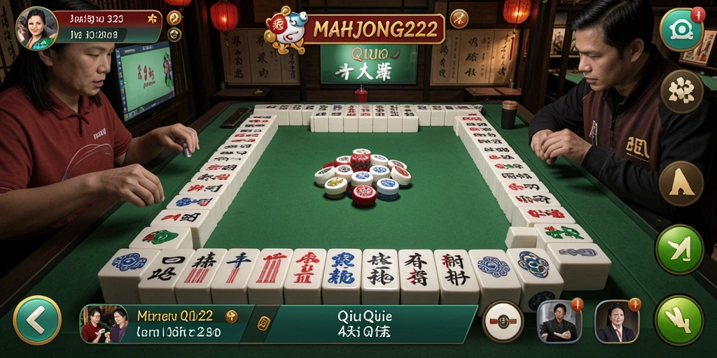 Gameplay seru QiuQiu MAHJONG222 dengan grafis menarik.