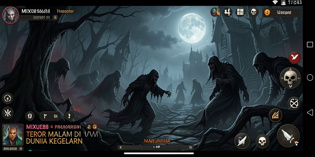 Screenshot MIXUE88 menampilkan momen menegangkan dalam gameplay horor.