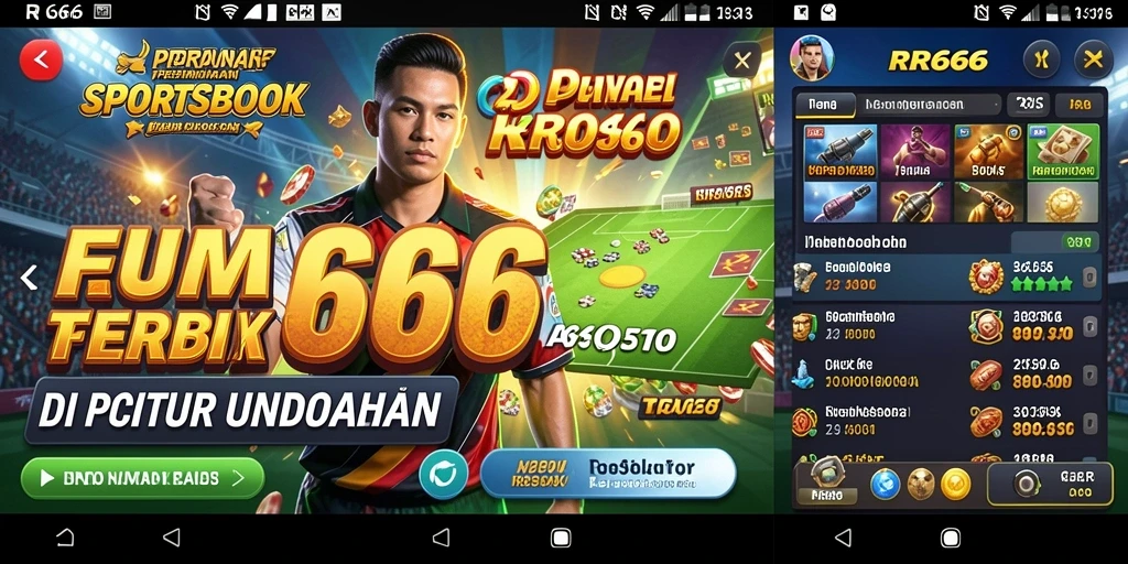 Screenshot utama RR666 menampilkan taruhan langsung di berbagai olahraga.