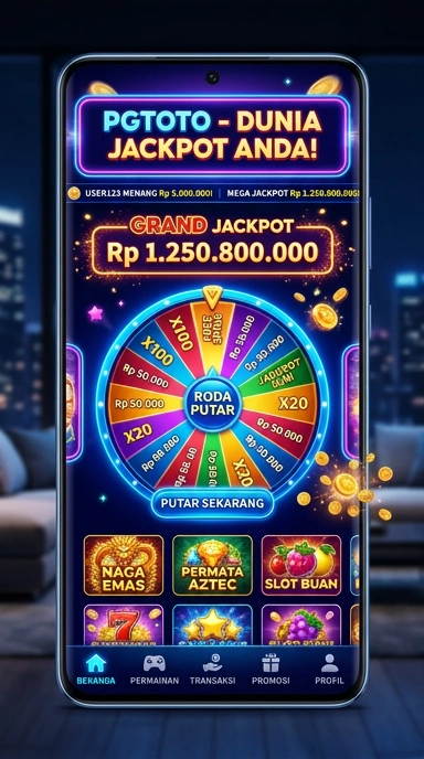 Tampilan utama aplikasi pgtoto dengan berbagai pilihan aplikasi.